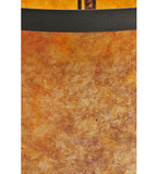 32"W Smythe Craftsman Amber Mica Mission Pendant