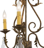 18"W French Elegance 3 Lt W/Crystals Victorian Chandelier