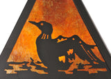 7.75"Sq Loon Wildlife Lodge Pendant