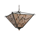 22"Sq Blossoming Branches Arts & Crafts Inverted Pendant