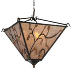 22"Sq Blossoming Branches Arts & Crafts Inverted Pendant