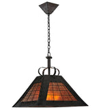 22"Sq Vostok Rustic Lodge Gothic Pendant