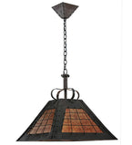 22"Sq Vostok Rustic Lodge Gothic Pendant