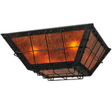 16"Sq Vostok Rustic Lodge Gothic Flushmount