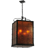 18"Sq Vostok Rustic Lodge Gothic Pendant
