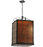 18"Sq Vostok Rustic Lodge Gothic Pendant