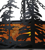 36"W Tall Pines Rustic Lodge Inverted Pendant