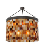 44.5"W Cilindro Calico Contemporary Lodge Semi-Flushmount