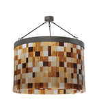 44.5"W Cilindro Calico Contemporary Lodge Semi-Flushmount