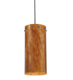 7.5"W Cilindro Amber Swirl Contemporary Pendant