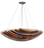 30"W Metro Fusion Oceano Contemporary Inverted Pendant