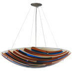 30"W Metro Fusion Oceano Contemporary Inverted Pendant