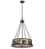 21"W Bear At Lake Wildlife Inverted Pendant