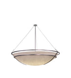 75"W Azimuth White Alabaster Swirl Contemporary Semi-Flushmount