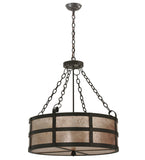 26.25"W Truffle Inverted Mission Gothic Pendant