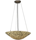 18"W Metro Fusion Bird's Nest Fused Glass Inverted Pendant