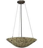 18"W Metro Fusion Bird's Nest Fused Glass Inverted Pendant