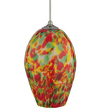 7"W Metro Fusion Popeye Mouth Blown Contemporary Pendant