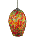 7"W Metro Fusion Popeye Mouth Blown Contemporary Pendant