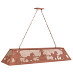 61" Long Running Horses Oblong Pendant