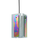 6.5"Sq Metro Aurora Borealis Quadrato Contemporary Pendant