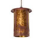 24"W Fulton Moose Creek Wildlife Outdoor Pendant