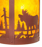 24"W Fulton Moose Creek Wildlife Outdoor Pendant