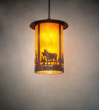 24"W Fulton Moose Creek Wildlife Outdoor Pendant