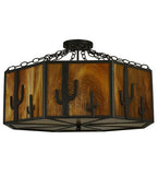 31"W Southwest Cactus Semi-Flushmount