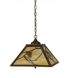 16"Sq Whispering Pines Lodge Pendant
