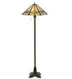 61"H Crosshairs Mission Tiffany Prairie Floor Lamp