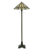 61"H Crosshairs Mission Tiffany Prairie Floor Lamp