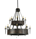 51"W Costello 2 Tier Up and Downlight Chandel-Air Fan