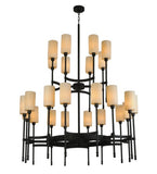 60"W Fantasy 24 Lt Two Tier Contemporary Chandelier