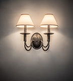 16"W Bell 2 Lt Wall Sconce