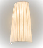 9"W Channell Tapered & Pleated Modern Fabric Wall Sconce