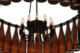 37"W Tuscan Vineyard Estate 36 Wine Bottle Chandelier