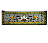 33"W X 10"H  Fairytale Victorian Transom Stained Glass Window