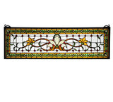 33"W X 10"H  Fairytale Victorian Transom Stained Glass Window