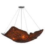 36"W Metro Fusion Cobblestone Fused Glass Modern Inverted Pendant