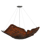 36"W Metro Fusion Cobblestone Fused Glass Modern Inverted Pendant