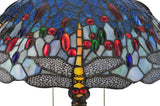 22"H Tiffany Hanginghead Dragonfly Stained Glass Table Lamp