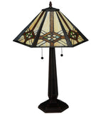 26"H Tiffany Crosshairs Mission Southwest Table Lamp