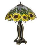 24"H Wild Sunflower Tiffany Floral Table Lamp