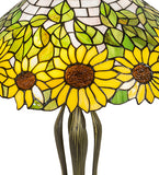24"H Wild Sunflower Tiffany Floral Table Lamp