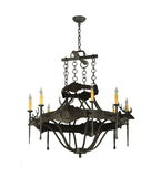 40"W Stag 8 Lt Wildlife Lodge Chandelier