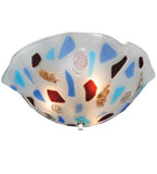 18"W Organic Festival Glass Modern Flushmount