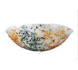 18"W Metro Fusion Organic Slumped Glass Modern Flushmount