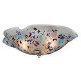 18.25"W Metro Fusion Organic Slumped Glass Flushmount