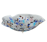 18.25"W Metro Fusion Organic Slumped Glass Flushmount